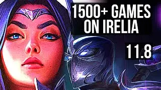 IRELIA vs SHEN (TOP) | 7 solo kills, 1500+ games, 1.6M mastery | NA Master | v11.8