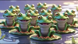 🐸🌿 Frog Adventure Song for Kids | Fun Animal Nursery Rhyme 3D Animation 🎶✨