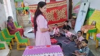 Dece project work # observation #teaching in Anganwadi, Day 1 video 1