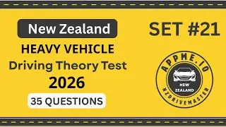 NZ Driving Theory Test 2026 | 35 REAL HEAVY VEHICLE Questions | Official Practice New Zealand Part21