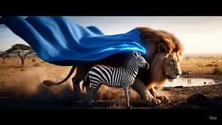 Flying Loin- The Super Hero  AI-Generated Animal Worlds