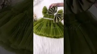 Beautiful designer baby frock😍 #kids_clothing_designer #frockstitching #frockdesign #frockcutting