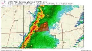 Tornado Warning for White and Pulaski in Indiana. (EAS 1,195) 12/28/25.