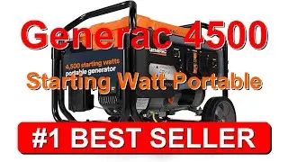 Портативный бензиновый генератор Generac мощностью 4500 Вт для резервного питания дома или автодо...