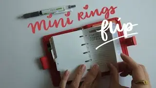 мини-кольца флип - Filofax saffiano