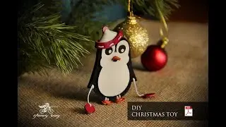 Новогодняя ёлочная игрушка из кожи + выкройка PDF
