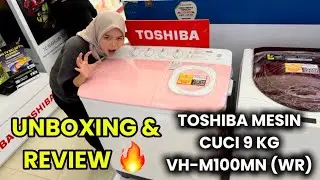 TOSHIBA Mesin Cuci 2 Tabung 9 Kg VH-M100MN (WR) &ndash; Kuat, Awet, Hemat Listrik | Unboxing & review