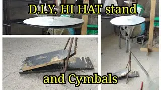 How to make Hi-hat stand and Cymbals for Drum Set D.I.Y.