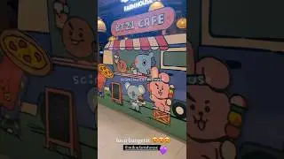BT21 x Line Friends Pop Up Cafe in Indonesia #shorts #bt21 #bt21cafe