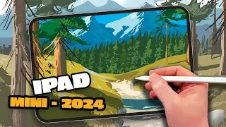 Landscape painting on IPad Mini 2024 and Procreate