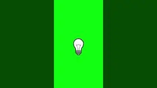 #shorts Light Bulb Turn💡On Animation Green Screen