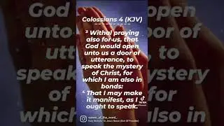 Pray for Ministers to speak the Mystery of Christ
