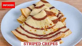 Chocolate Vanilla Crepes Recipe | How to Make Crepes | Simple Chocolate Crepes Recpe | Infoods