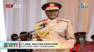 Lt. General Walter Koipaton introduces wife and children, speaks of importance of family