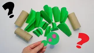 Fantastic Toilet Paper Roll Craft Idea / Easy Paper Cactus / Simple Recycled Crafts