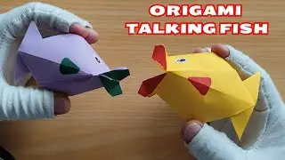Origami Talking Fish | How to make paper fish that opens and close its mouth