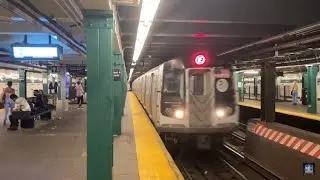 R46/R160/R179 Uptown A,C Local And E Express Trains At West 4th Street
