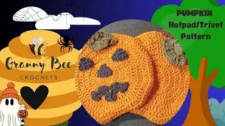 Pumpkin or Jack-o-lantern Hotpad/ Trivet