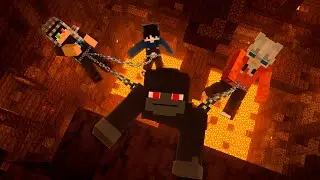 4 IDIOTAS Zerando o Minecraft Acorrentados
