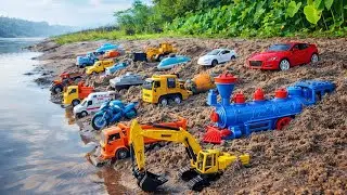 Dig Out Toy Cars from Sand & Water 🚜🚗 | JCB, Truck, Tractor | Kids Fun Video | Tk Toons Tv