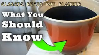Classic Home and Garden Honeysuckle Resin Flower Pot Planter, Tequila Sunrise, 15