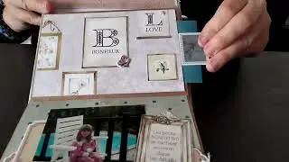 Mini album souvenirs avec la collection vintage journal des #lesateliersdekarine 