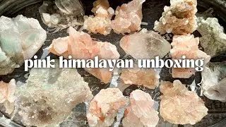 *NEW* PINK HIMALAYAN QUARTZ + CHLORITE CRYSTAL UNBOXING FROM INDIA