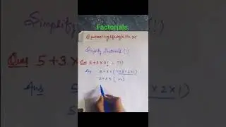 #Simplifly Factorials #Mathematics @JaiteachingLifestyleHr35