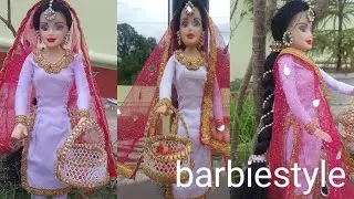 Barbie video|| Punjabi girl || #barbiestyle #barbie #diy #relatable #dolldress
