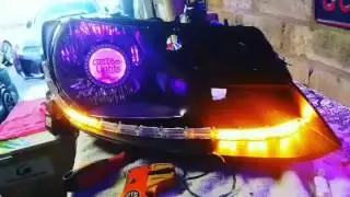 Vw caddy custom headlights