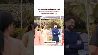 Akkineni family celebrate sakranti with orphan 🤌🎀#explore #love #trending #ytshorts #shorts