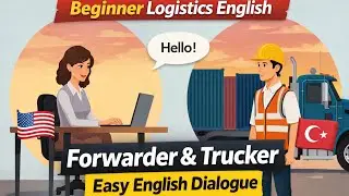A1&ndash;A2 English Story : Forwarder & Trucker | Easy Dialogue for Beginners