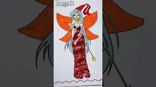 💃 Angel Girl Glitter Dress Decoration &ndash;Satisfying DIY 💖  #Art  #Satisfying #acrylic