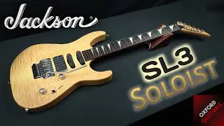 Jackson SL3 Soloist Pro Natural 2001 Made in Japan Floyd Rose EMG Neck Through guitar close up video