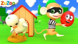 Old MacDonald Farm 🐒 Naughty Monkey Steals Eggs 🐣 | ZuZoo Nursery Rhymes & Kids Songs