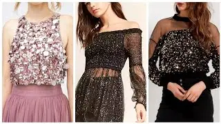 Dazzling And Stylish Sequin Blouse Designs Evening And Party Wear