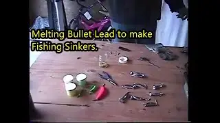 Making Saltwater Sinkers from Scrap Lead.