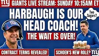 New York Giants Sunday Live 10:15am - Harbaugh Deal OFFICIAL! Let's Get This Started!