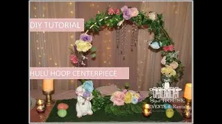 DIY HULU HOOP CENTERPIECE -SPRING/EASTER CENTERPIECE IDEAS