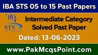 13-06-2023 | IBA STS 5 to 15 Intermediate Category Solved Paper | 05 to 15 Complete Test Preparation