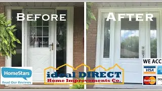 White 36 inch door entry system with 2 sidelights