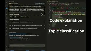 Code explanations - topic classification