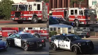 OCFA Engine 17 & Engine 48 Responding, Arriving, & Clearing w/ Los Alamitos PD & Seal Beach PD