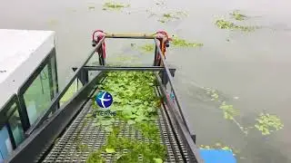 ET-15 Large Aquatic weed harveter with four paddle wheels