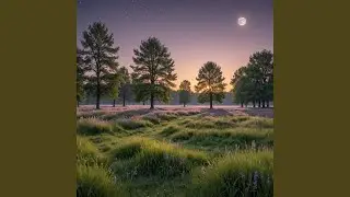 Evening Meadow Trees
