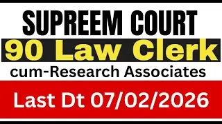 SUPREME COURT OF INDIA Law Clerk-cum-Research Associates  की भर्ती