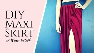 Learn How To Sew A Skirt w/ This DIY Maxi Skirt w/ Side Slit