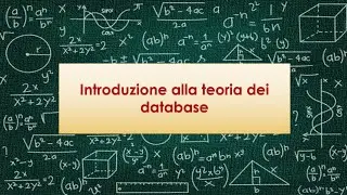 Introduzione alla teoria dei database