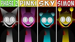 Sprunki Phase 2 But Everyone Is PINKI VS SKY VS SIMON