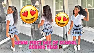GRWM FIRST DAY OF SCHOOL ( senior year ) 2021